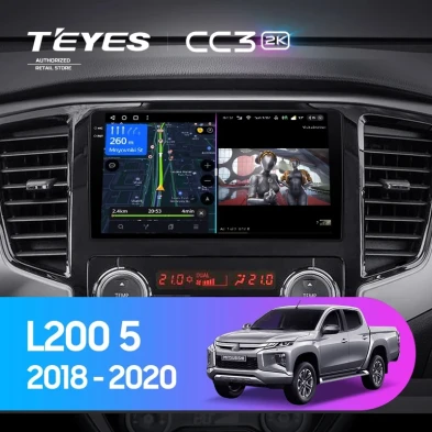 Штатная магнитола Teyes CC3 2K 4/32 Mitsubishi L200 5 (2018-2020) F1