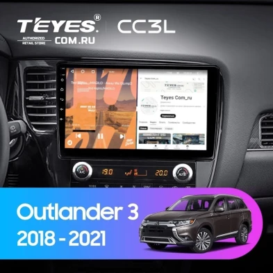 Штатная магнитола Teyes CC3L 4/64 Mitsubishi Outlander 3 (2018-2021)
