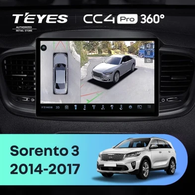 Штатная магнитола Teyes CC4 Pro 360 12/256 Kia Sorento 3 Prime (2014-2017) Тип-B (11")