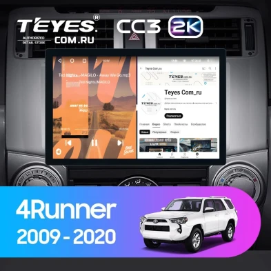 Штатная магнитола Teyes CC3 2K 4/64 Toyota 4Runner 5 N280 (2009-2020) (11")