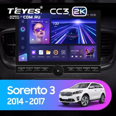 Штатная магнитола Teyes CC3 2K 6/128 Kia Sorento 3 Prime (2014-2017) Тип-B (13" с кнопками)