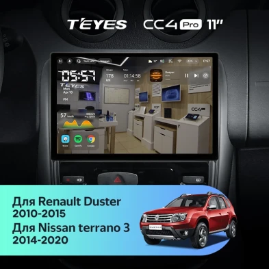 Штатная магнитола Teyes CC4 Pro 8/128 Nissan Terrano (2014-2020) (11")