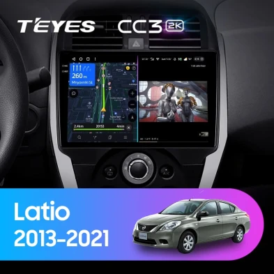 Штатная магнитола Teyes CC3 2K 360 6/128 Nissan Latio (N17) (2013-2021) F1