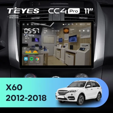 Штатная магнитола Teyes CC4 Pro 8/128 Lifan X60 (2012-2018) (11")