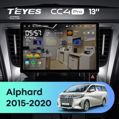 Штатная магнитола Teyes CC4 Pro 12/256 Toyota Alphard H30 (2015-2020) (13")
