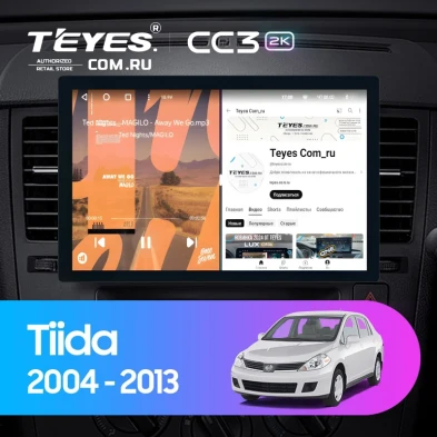 Штатная магнитола Teyes CC3 2K 4/64 Nissan Tiida C11 (2004-2013) F1 (11")