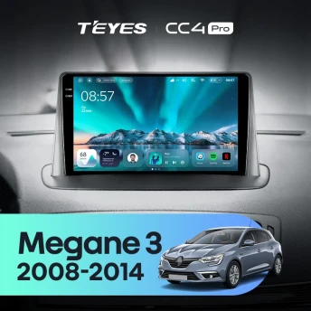 Штатная магнитола Teyes CC4 Pro 8/128 Renault Megane 3 (2008-2014)