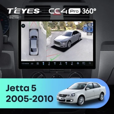 Штатная магнитола Teyes CC4 Pro 360 8/128 Volkswagen Jetta 5 (2005-2010) F3 (13")
