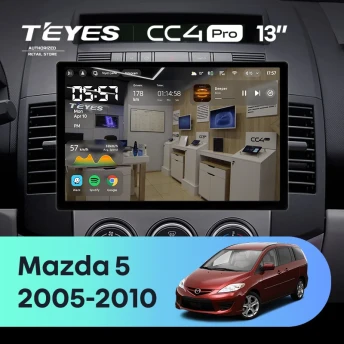 Штатная магнитола Teyes CC4 Pro 12/256 Mazda 5 2 CR (2005-2010) (13")