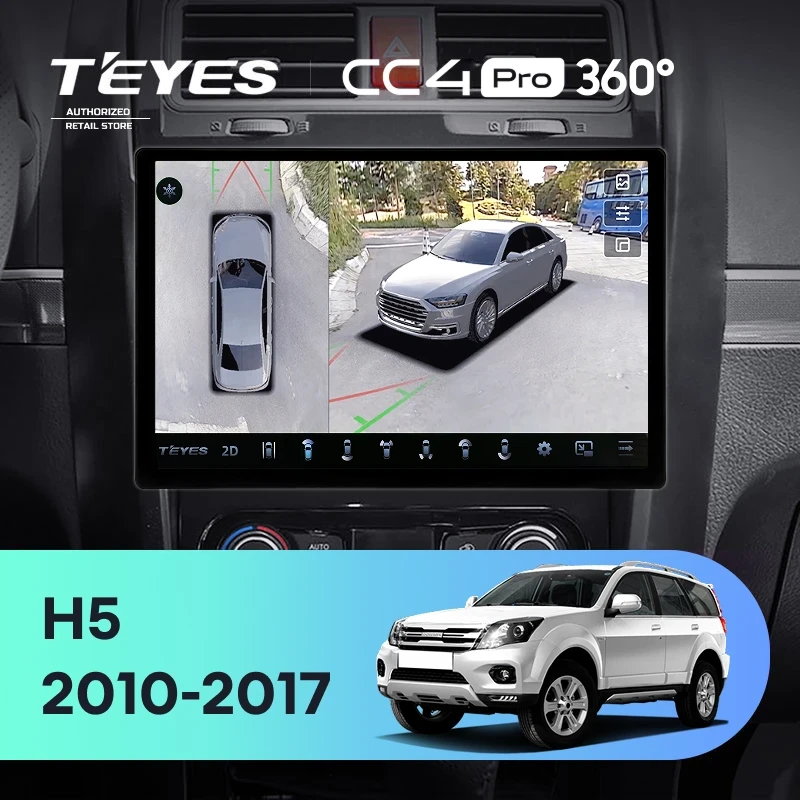 Штатная магнитола Teyes CC4 Pro 360 12/256 Great Wall Hover H5 (2010-2017) (13")