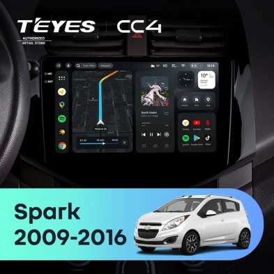 Штатная магнитола Teyes CC4 8/128 Chevrolet Spark M300 (2009-2016) F1