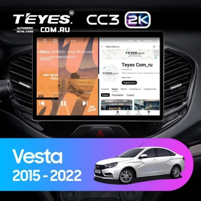 Штатная магнитола Teyes CC3 2K 4/32 Lada Vesta Cross Sport (2015-2022) F1 (13")