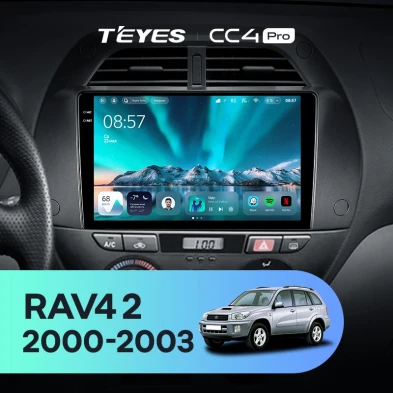 Штатная магнитола Teyes CC4 Pro 8/128 Toyota RAV4 2 CA20 (2000-2003) F3