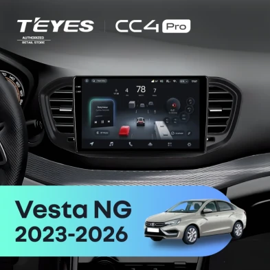 Штатная магнитола Teyes CC4 Pro 8/128 Lada Vesta NG (2023-2026) Тип-B (глянец)