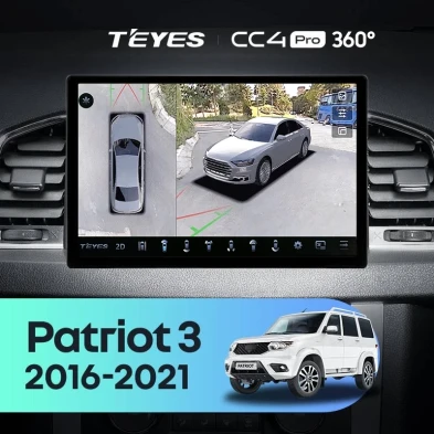 Штатная магнитола Teyes CC4 Pro 360 8/128 UAZ Patriot 3 (2016-2021) F2 (13")