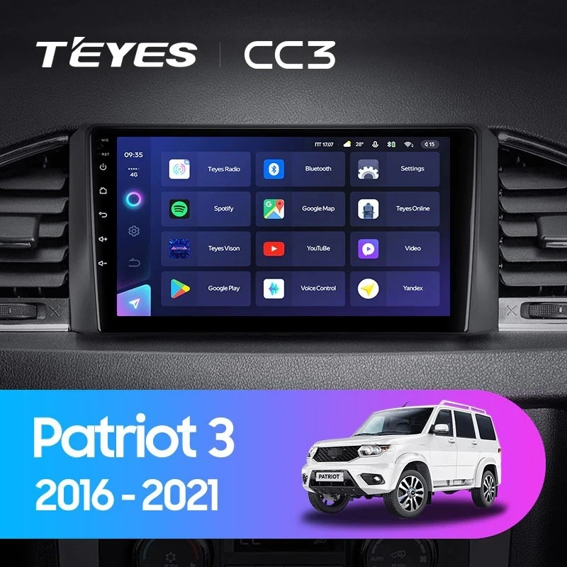 Штатная магнитола Teyes CC3 4/32 UAZ Patriot 3 (2016-2021) F1