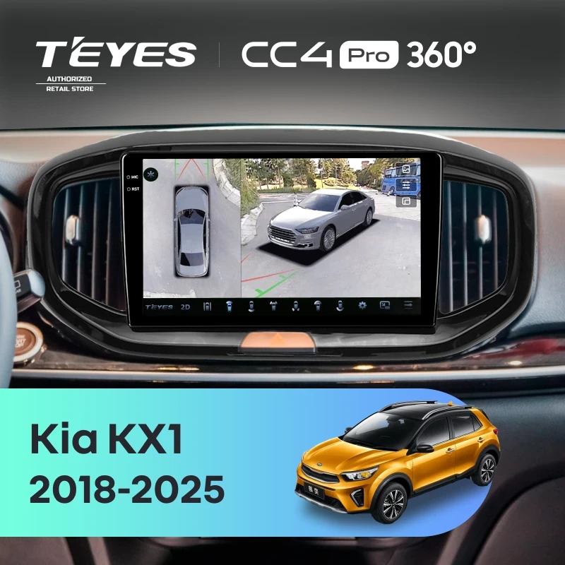 Штатная магнитола Teyes CC4 Pro 360 8/128 Kia KX1 (2018-2026)