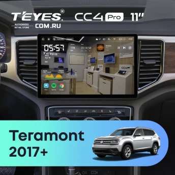Штатная магнитола Teyes CC4 Pro 8/128 Volkswagen Teramont 2017+ (11")
