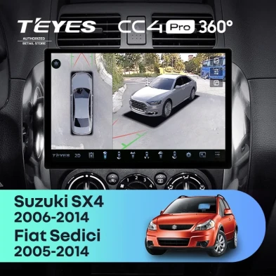 Штатная магнитола Teyes CC4 Pro 360 12/256 Suzuki SX4 1 (2006-2014) (13")