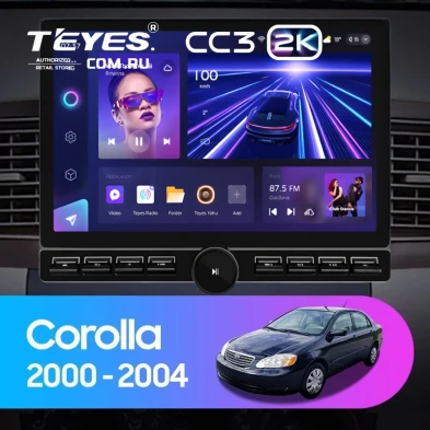 Штатная магнитола Teyes CC3 2K 6/128 Toyota Corolla E130 E120 (2000-2004) (13" с кнопками)