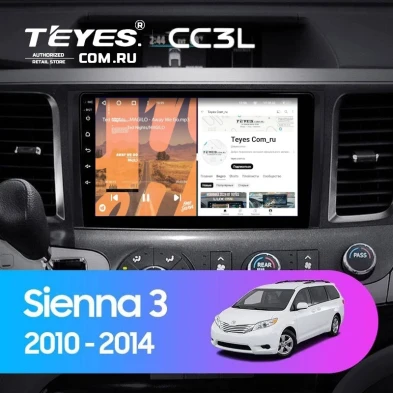 Штатная магнитола Teyes CC3L 4/64 Toyota Sienna 3 XL30 (2010-2014)