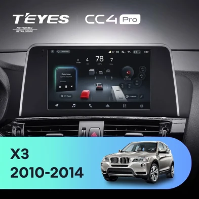 Штатная магнитола Teyes CC4 Pro 8/128 BMW X3 F25 CIC (2010-2014)
