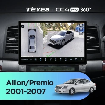 Штатная магнитола Teyes CC4 Pro 360 12/256 Toyota Allion (2001-2007) (13")