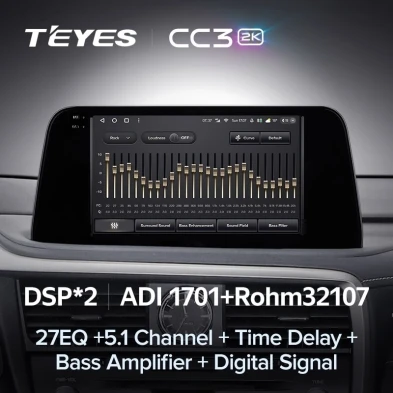 Штатная магнитола Teyes CC3 2K 4/64 Lexus RX200t RX300 RX350 RX350l RX450h RX450hl AL20 IV (2015-2021)