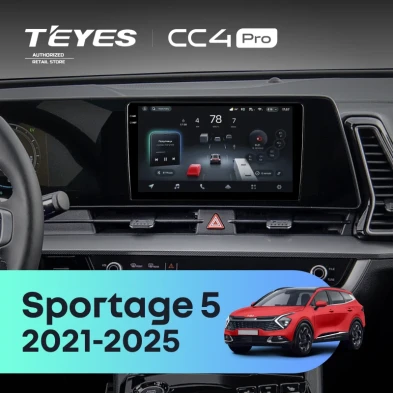 Штатная магнитола Teyes CC4 Pro 12/256 Kia Sportage 5 (2021-2026) F1