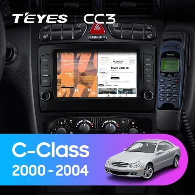 Штатная магнитола Teyes CC3 4/64 Mercedes-Benz C-Class 2 S203 CL203 W203 C203 (2000-2004) 7"