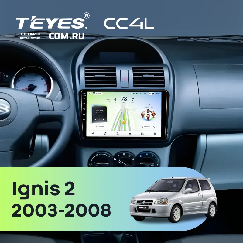 Штатная магнитола Teyes CC4L 4/64 Suzuki Ignis 2 (2003-2008)