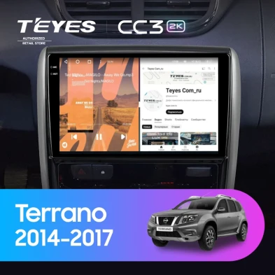 Штатная магнитола Teyes CC3 2K 4/32 Nissan Terrano (2014-2017)