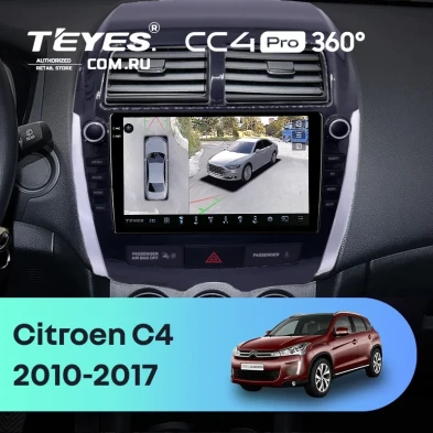 Штатная магнитола Teyes CC4 Pro 360 8/128 Citroen C4 Aircross  (2010-2017) Тип-A (9")