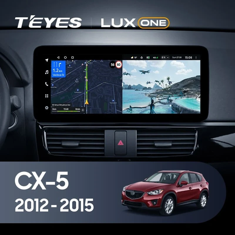 Штатная магнитола Teyes LUX ONE 360 6/128 Mazda CX-5 (2012-2015) Тип-C