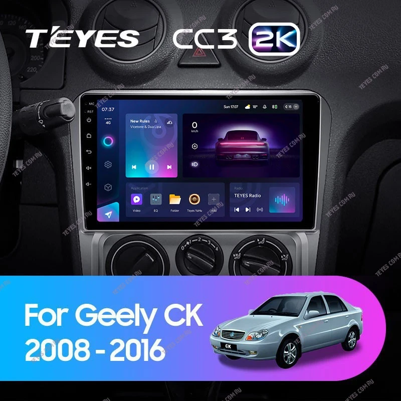Штатная магнитола Teyes CC3 2K 360 6/128 Geely CK (2008-2016)