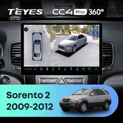 Штатная магнитола Teyes CC4 Pro 360 8/128 Kia Sorento 2 XM (2009-2012) Тип-B (13")