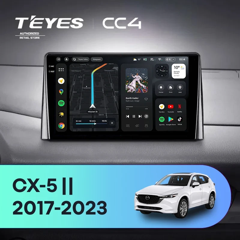 Штатная магнитола Teyes CC4 8/128 Mazda CX-5 2 KF (2017-2023) F2