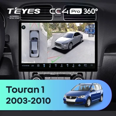 Штатная магнитола Teyes CC4 Pro 360 8/128 Volkswagen Touran 1 (2003-2010) (13")