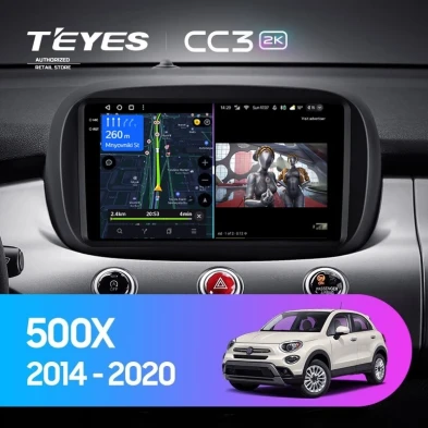 Штатная магнитола Teyes CC3 2K 360 6/128 Fiat 500X (2014-2020)