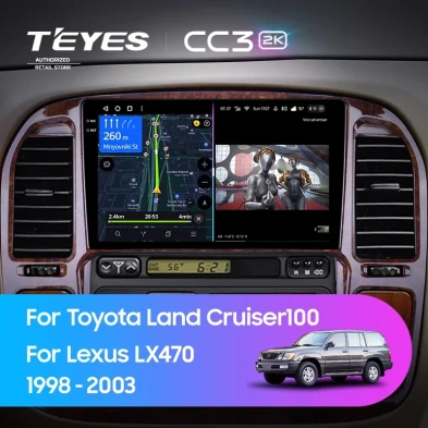 Штатная магнитола Teyes CC3 2K 4/64 Toyota Land Cruiser 100 (1998-2003) F3