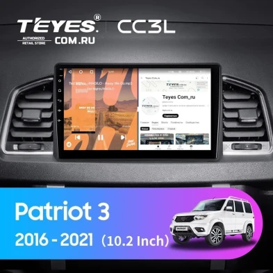 Штатная магнитола Teyes CC3L 4/64 UAZ Patriot 3 (2016-2021) F2
