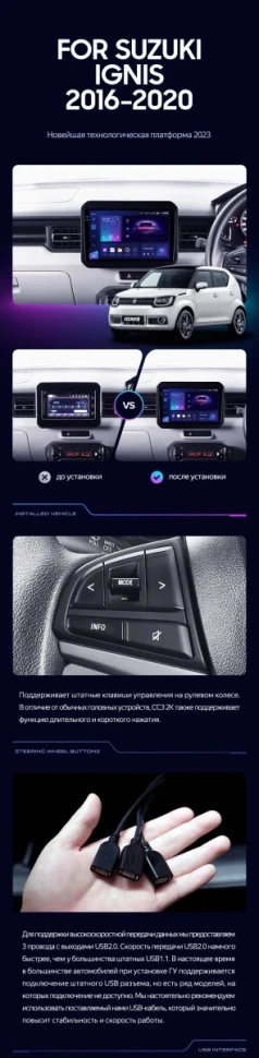 Штатная магнитола Teyes CC3 4/32 Suzuki Ignis (2016-2020)