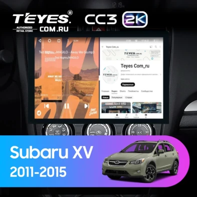 Штатная магнитола Teyes CC3 2K 360 6/128 Subaru XV (2011-2015) Тип-A (13")