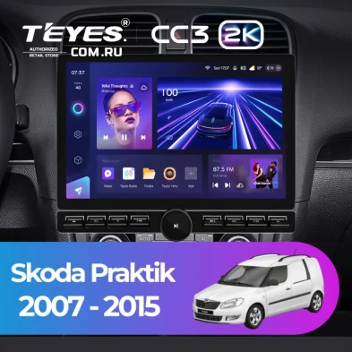 Штатная магнитола Teyes CC3 2K 6/128 Skoda Praktik (2007-2015) (13" с кнопками)