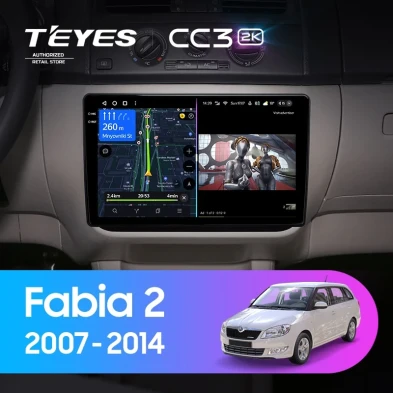 Штатная магнитола Teyes CC3 2K 4/64 Skoda Fabia 2 (2007-2014)