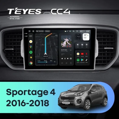 Штатная магнитола Teyes CC4 6/64 Kia Sportage 4 QL (2016-2018) Тип-A