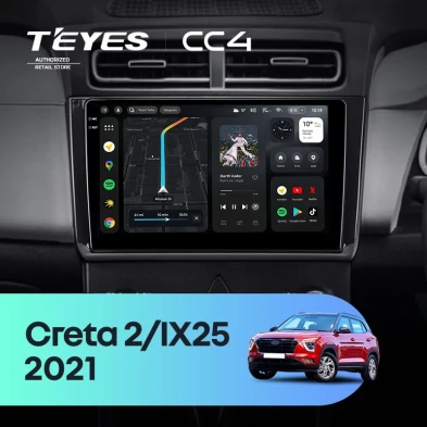 Штатная магнитола Teyes CC4 8/128 Hyundai Creta 2 (2021-2022) (глянец) F2