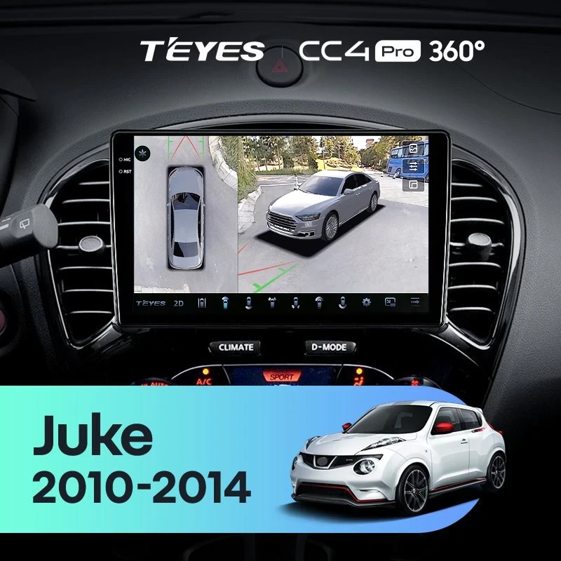 Штатная магнитола Teyes CC4 Pro 360 12/256 Nissan Juke (2010-2014)