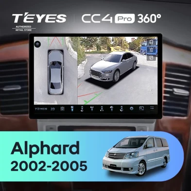 Штатная магнитола Teyes CC4 Pro 360 12/256 Toyota Alphard 1 H10 (2002-2005) F1 (11")