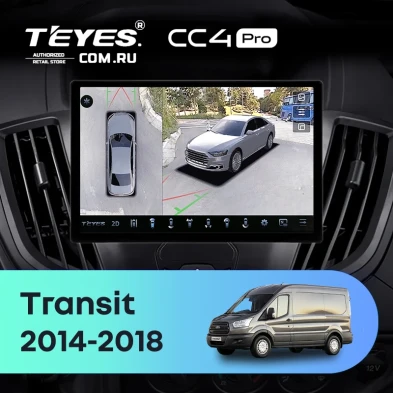 Штатная магнитола Teyes CC4 Pro 360 8/128 Ford Transit Van L3H2 (2014-2018) (11")